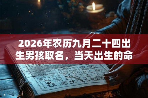 2026年农历九月二十四出生男孩取名，当天出生的命好吗？