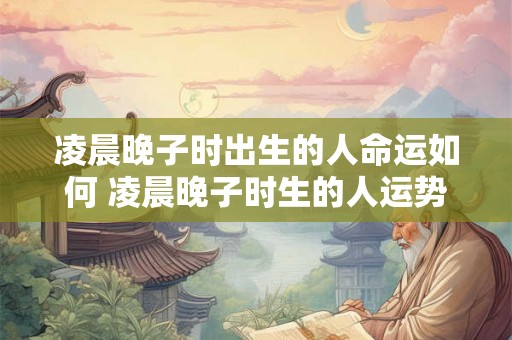 凌晨晚子时出生的人命运如何 凌晨晚子时生的人运势如何 凌晨晚子时出生的人命运如何 凌晨晚子时生的人运势如何