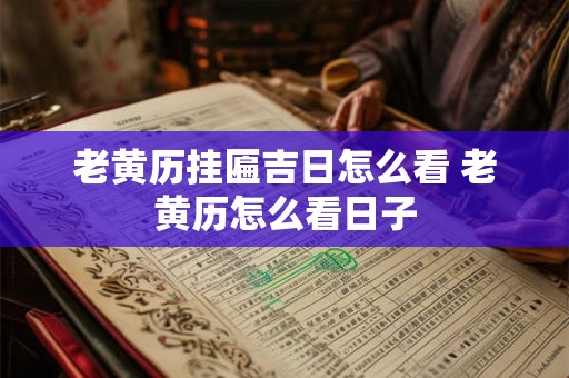老黄历挂匾吉日怎么看 老黄历怎么看日子