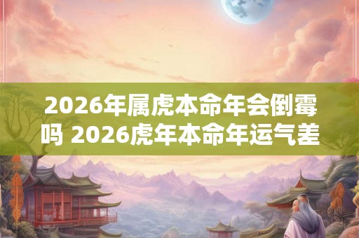 2026年属虎本命年会倒霉吗 2026虎年本命年运气差怎么办 2026年属虎本命年会倒霉吗 2026虎年本命年运气差怎么办