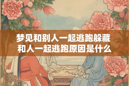 梦见和别人一起逃跑躲藏 和人一起逃跑原因是什么 梦见和别人一起逃跑躲藏 和人一起逃跑原因是什么
