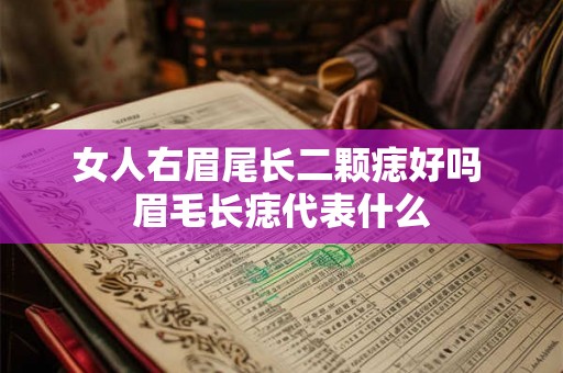 女人右眉尾长二颗痣好吗 眉毛长痣代表什么