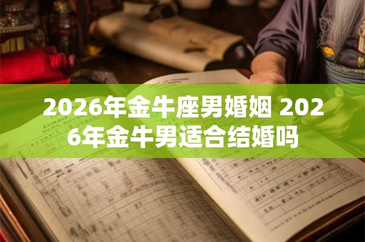 2026年金牛座男婚姻 2026年金牛男适合结婚吗