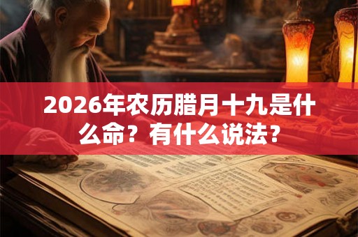 2026年农历腊月十九是什么命？有什么说法？
