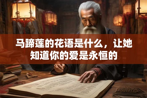 马蹄莲的花语是什么，让她知道你的爱是永恒的