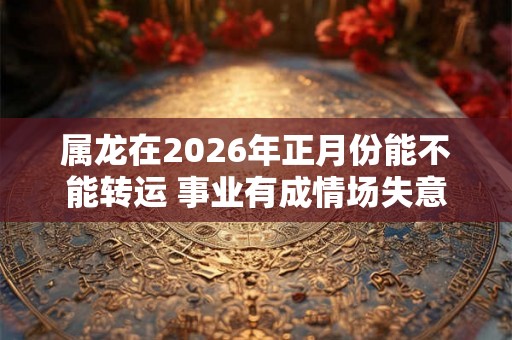 属龙在2026年正月份能不能转运 事业有成情场失意 属龙在2026年正月份能不能转运 事业有成情场失意