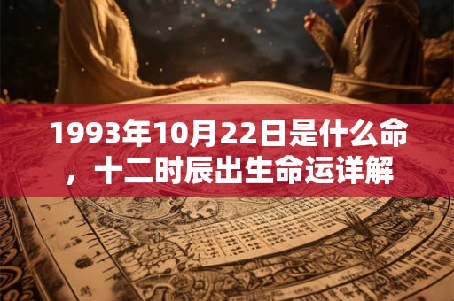 1993年10月22日是什么命，十二时辰出生命运详解
