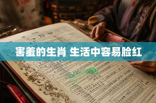 害羞的生肖 生活中容易脸红