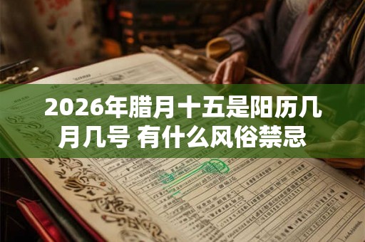 2026年腊月十五是阳历几月几号 有什么风俗禁忌