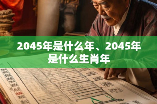 2045年是什么年、2045年是什么生肖年 2045年是什么年、2045年是什么生肖年