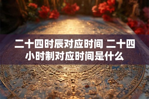 二十四时辰对应时间 二十四小时制对应时间是什么