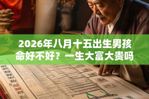2026年八月十五出生男孩命好不好?一生大富大贵吗? 2026年八月十五出生男孩命好不好?一生大富大贵吗?