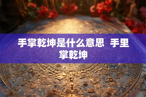 手掌乾坤是什么意思  手里掌乾坤