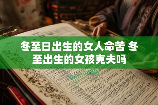 冬至日出生的女人命苦 冬至出生的女孩克夫吗