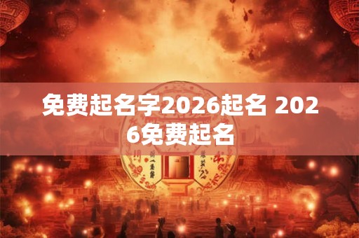 免费起名字2026起名 2026免费起名