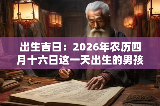 出生吉日：2026年农历四月十六日这一天出生的男孩好不好