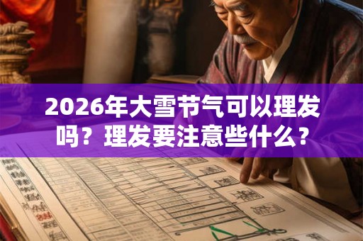 2026年大雪节气可以理发吗？理发要注意些什么？