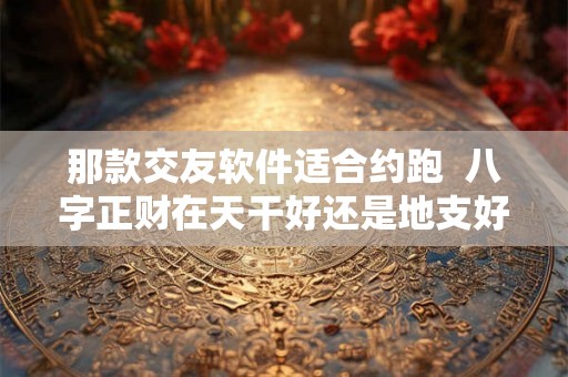 那款交友软件适合约跑  八字正财在天干好还是地支好