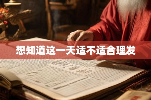 想知道这一天适不适合理发