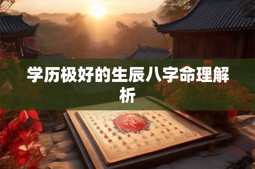 学历极好的生辰八字命理解析