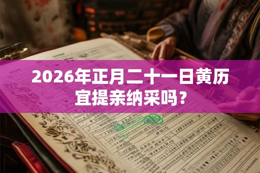 2026年正月二十一日黄历宜提亲纳采吗？