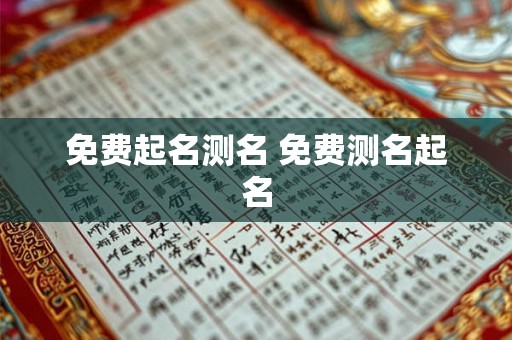 免费起名测名 免费测名起名