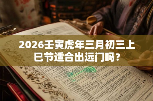 2026壬寅虎年三月初三上巳节适合出远门吗? 2026壬寅虎年三月初三上巳节适合出远门吗?