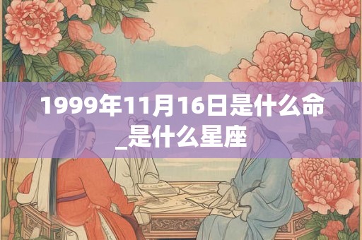 1999年11月16日是什么命_是什么星座