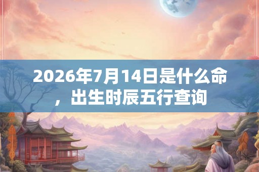 2026年7月14日是什么命，出生时辰五行查询