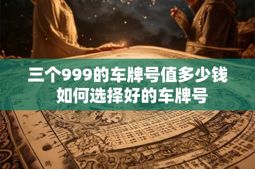 三个999的车牌号值多少钱  如何选择好的车牌号