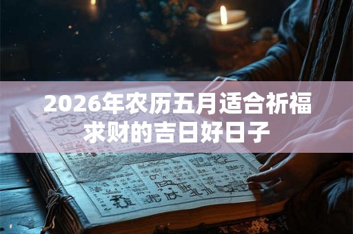 2026年农历五月适合祈福求财的吉日好日子