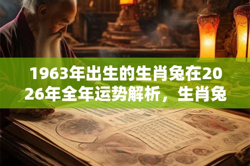 1963年出生的生肖兔在2026年全年运势解析，生肖兔最忌讳什么颜色？