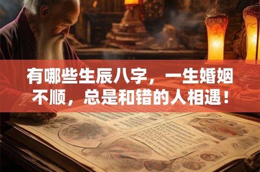 有哪些生辰八字,一生婚姻不顺,总是和错的人相遇! 有哪些生辰八字,一生婚姻不顺,总是和错的人相遇!