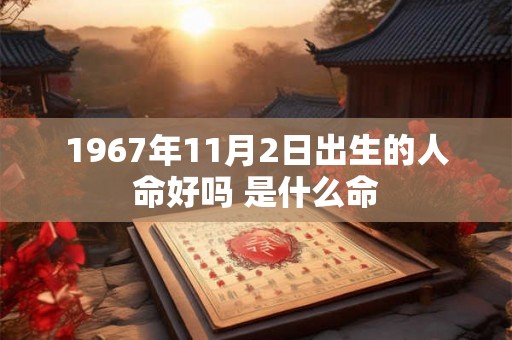 1967年11月2日出生的人命好吗 是什么命