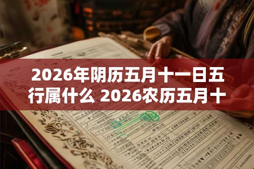 2026年阴历五月十一日五行属什么 2026农历五月十一对应的五行属性