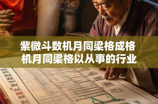 紫微斗数机月同梁格成格 机月同梁格以从事的行业 紫微斗数机月同梁格成格 机月同梁格以从事的行业