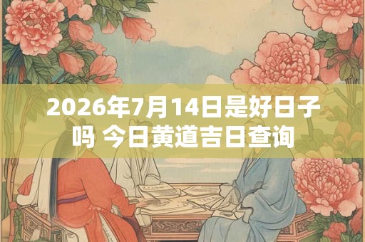 2026年7月14日是好日子吗 今日黄道吉日查询 2026年7月14日是好日子吗 今日黄道吉日查询