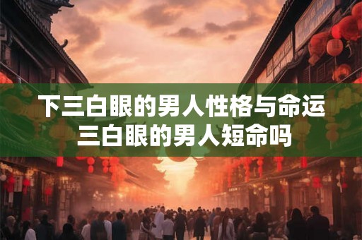 下三白眼的男人性格与命运 三白眼的男人短命吗
