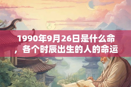 1990年9月26日是什么命，各个时辰出生的人的命运