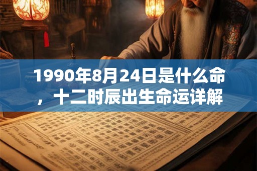 1990年8月24日是什么命，十二时辰出生命运详解