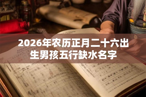 2026年农历正月二十六出生男孩五行缺水名字