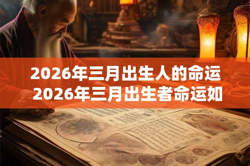 2026年三月出生人的命运 2026年三月出生者命运如何 2026年三月出生人的命运 2026年三月出生者命运如何
