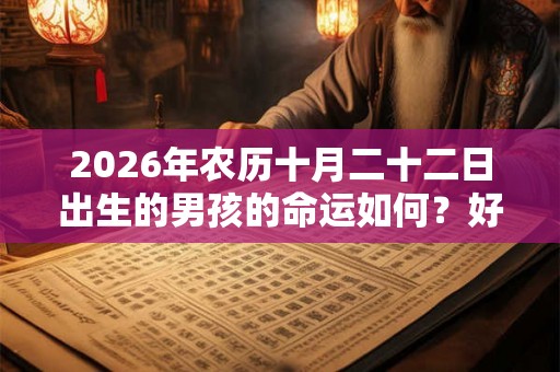 2026年农历十月二十二日出生的男孩的命运如何？好命吗？
