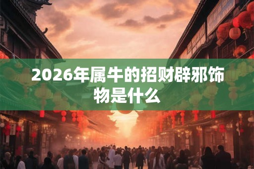 2026年属牛的招财辟邪饰物是什么