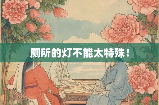 厕所的灯不能太特殊！