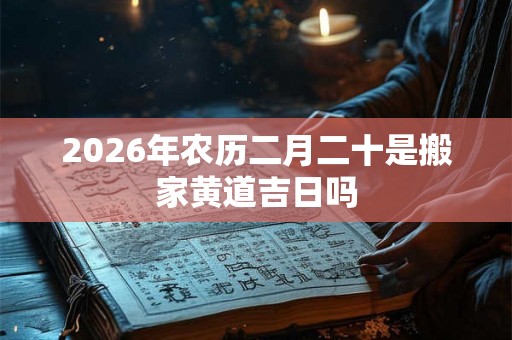 2026年农历二月二十是搬家黄道吉日吗