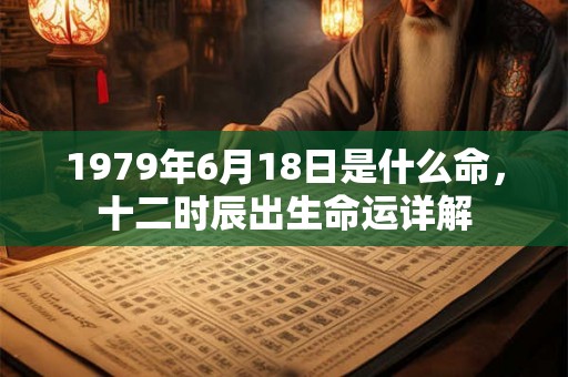 1979年6月18日是什么命，十二时辰出生命运详解