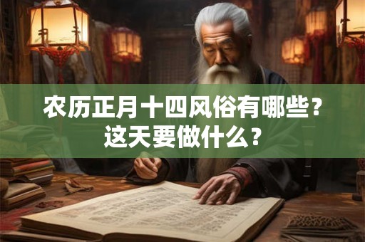 农历正月十四风俗有哪些？这天要做什么？