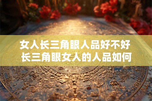 女人长三角眼人品好不好 长三角眼女人的人品如何