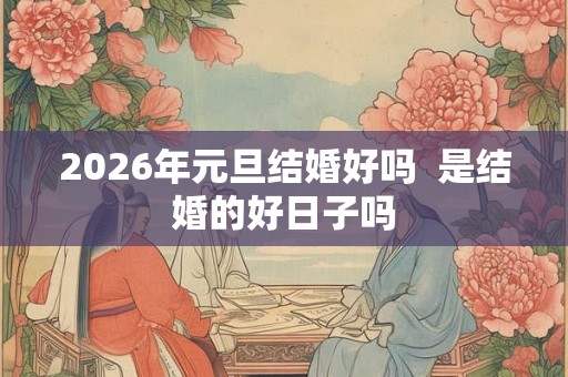 2026年元旦结婚好吗  是结婚的好日子吗